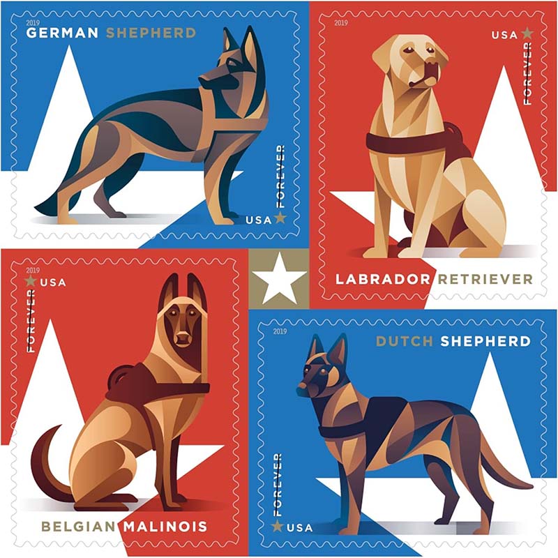 patriotic stamp for mailing and collection use