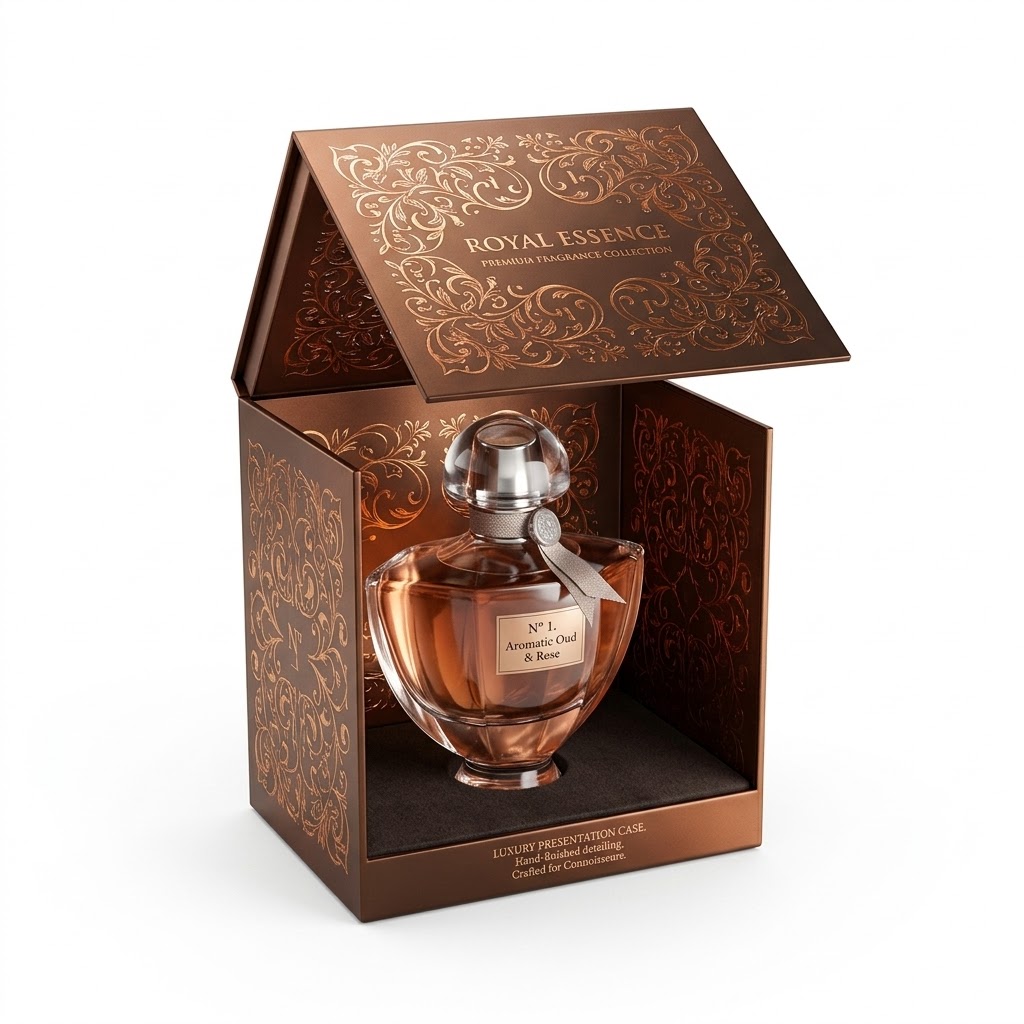 Bronze house-shaped fragrance case