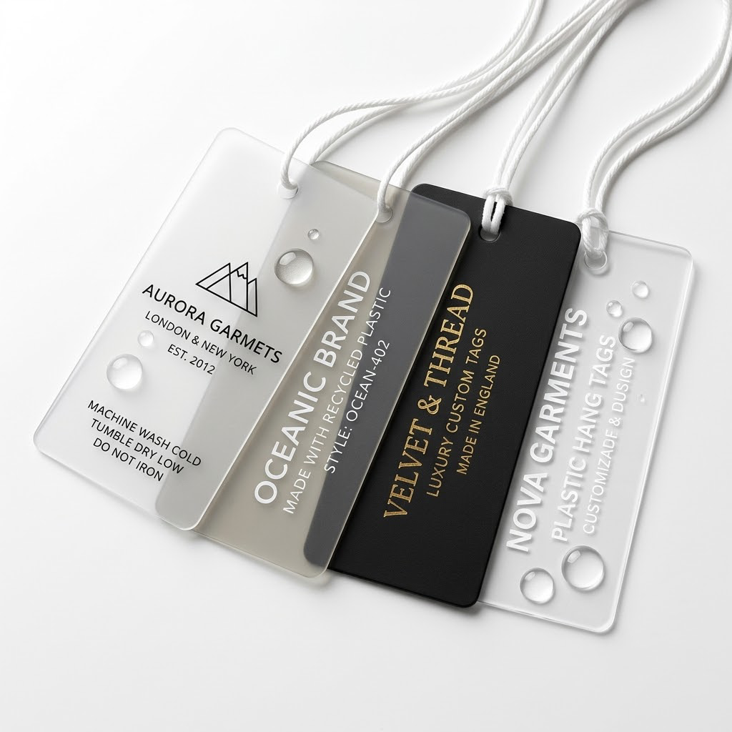Acrylic brand hang tags