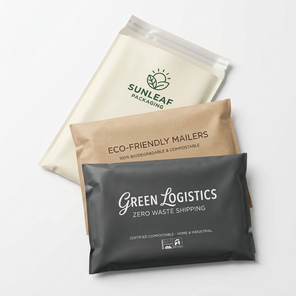 black matte paper packaging poly mailers